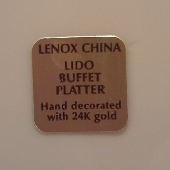 Vintage Lenox Lido Chop Plate/Platter with 24Kt Trim - Picture 3 of 4